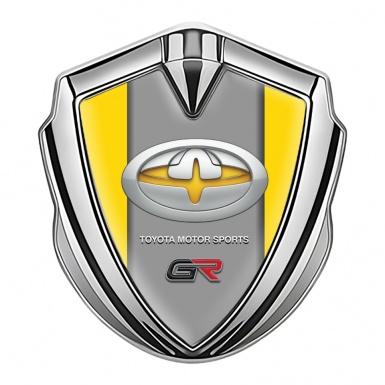Toyota Bodyside Emblem Self Adhesive Silver Yellow Base Tuning Logo