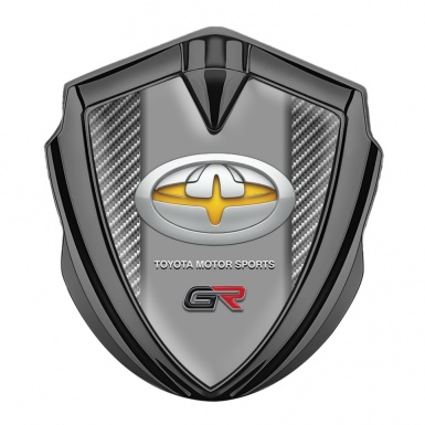 Toyota Metal Emblem Self Adhesive Graphite Light Carbon Frame Tuning Logo