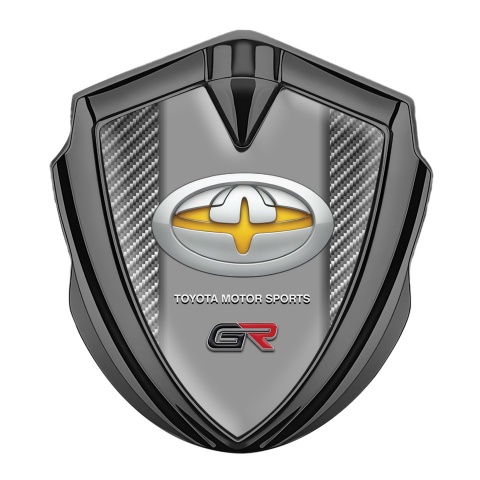 Toyota Metal Emblem Self Adhesive Graphite Light Carbon Frame Tuning Logo