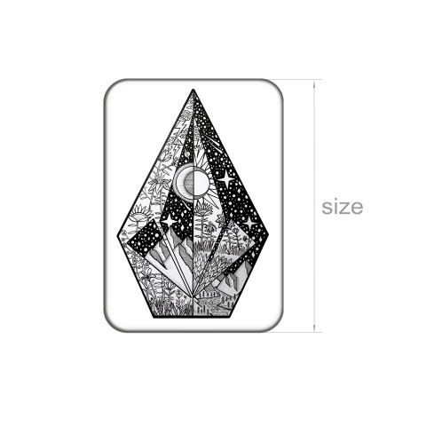 Volcom Silicone Stickers Nature Artwork White and Black 2 pcs