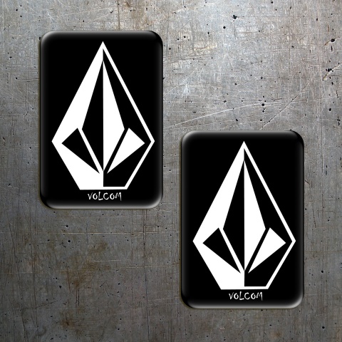 Volcom Silicone Stickers Classic Logo Black 2 pcs