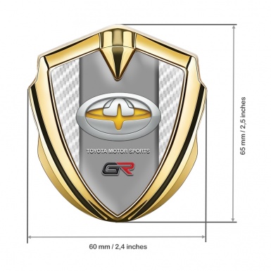 Toyota GR Emblem Trunk Badge Gold White Carbon Grey Yellow Edition