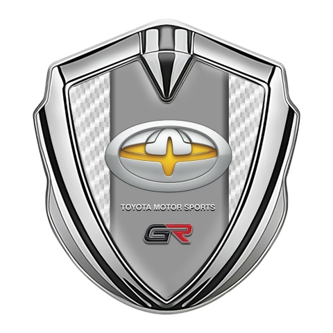 Toyota GR Emblem Trunk Badge Silver White Carbon Grey Yellow Edition