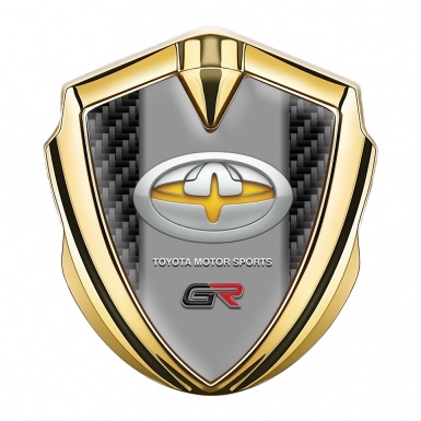 Toyota Bodyside Emblem Badge Gold Black Carbon Base Tuning Logo