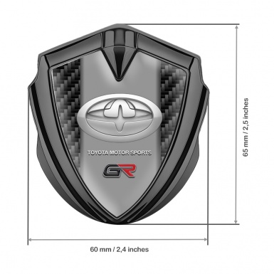 Toyota GR Trunk Emblem Badge Graphite Red Carbon Greyscale Logo Design