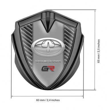 Toyota Bodyside Emblem Self Adhesive Graphite Dark Carbon Grey Motif