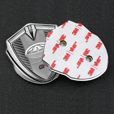Toyota Bodyside Emblem Self Adhesive Silver Dark Carbon Grey Motif
