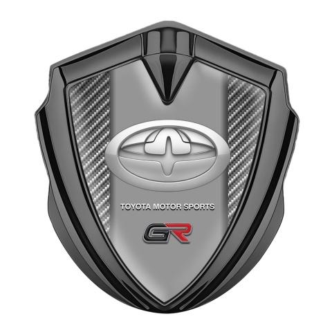Toyota Bodyside Badge Self Adhesive Graphite Light Carbon Round Design