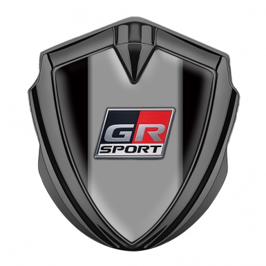 Toyota GR Emblem Trunk Badge Graphite Black Base Red Sport Division