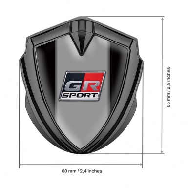 Toyota GR Emblem Trunk Badge Graphite Black Base Red Sport Division