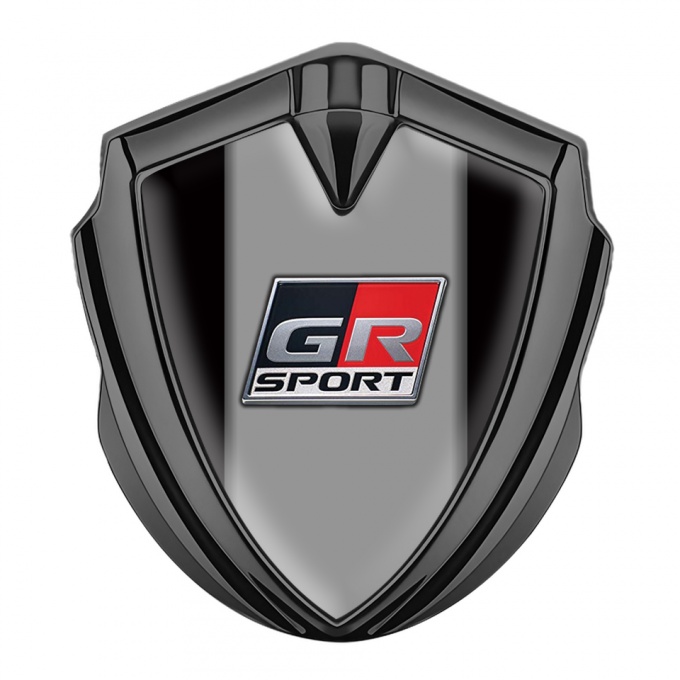 Toyota GR Emblem Trunk Badge Graphite Black Base Red Sport Division