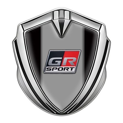 Toyota GR Emblem Trunk Badge Silver Black Base Red Sport Division