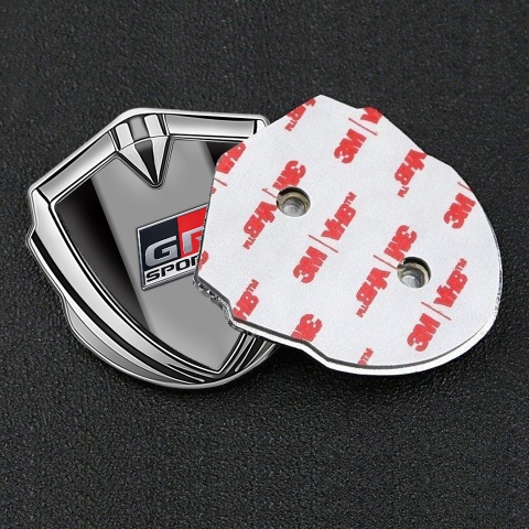 Toyota GR Emblem Trunk Badge Silver Black Base Red Sport Division