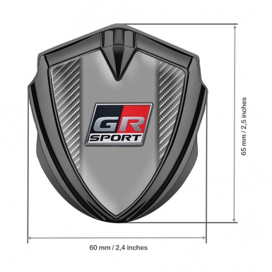 Toyota GR Emblem Car Badge Graphite Light Carbon Black Red Sport Logo