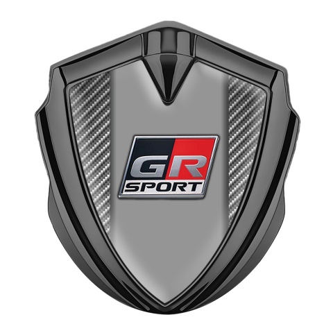 Toyota GR Emblem Car Badge Graphite Light Carbon Black Red Sport Logo
