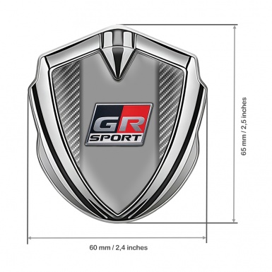 Toyota GR Emblem Car Badge Silver Light Carbon Black Red Sport Logo
