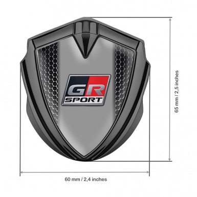 Toyota GR Bodyside Domed Emblem Graphite Dark Grate Center Racing Logo