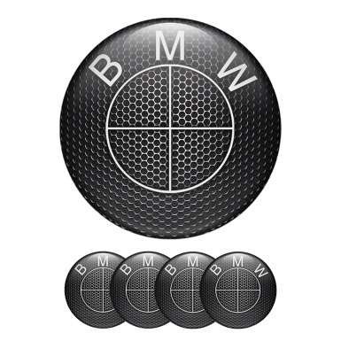 BMW Wheel Center Cap Domed Stickers Carbon Edition