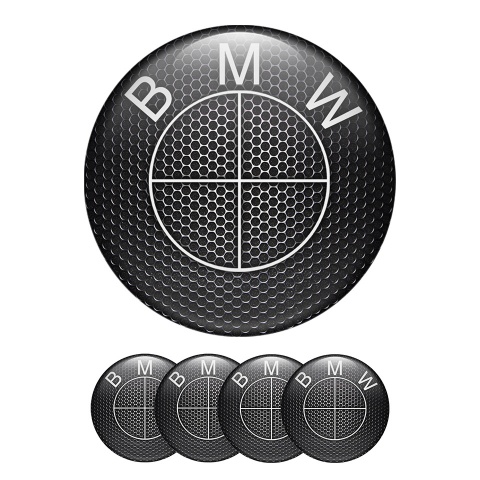 BMW Wheel Center Cap Domed Stickers Carbon Edition