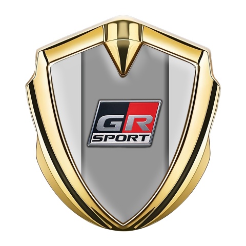 Toyota Bodyside Emblem Self Adhesive Gold Grey Frame Chrome Sport