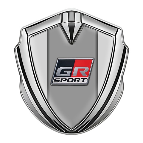 Toyota Bodyside Emblem Self Adhesive Silver Grey Frame Chrome Sport