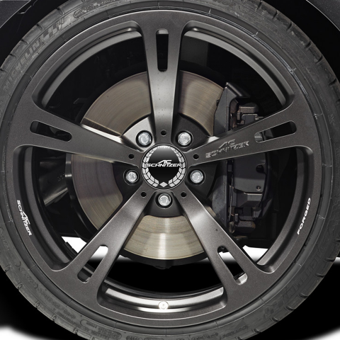BMW AC Schnitzer Silicone Stickers Wheel Center Cap Black Grey