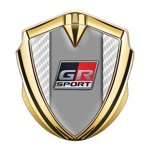 Toyota GR Bodyside Badge Self Adhesive Gold White Carbon Sport Edition