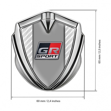 Toyota GR Bodyside Badge Self Adhesive Silver White Carbon Sport Edition