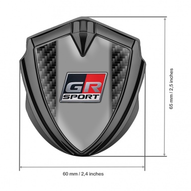 Toyota GR Emblem Fender Badge Graphite Black Carbon Racing Logo Edition