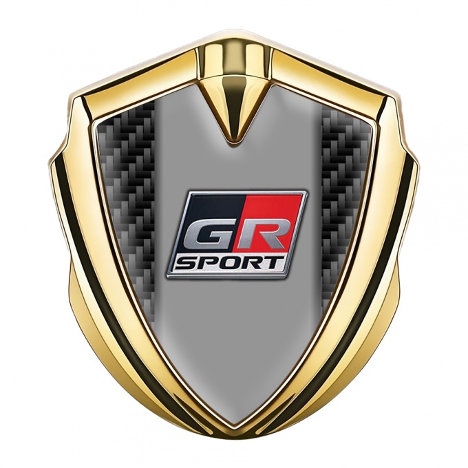 Toyota GR Emblem Fender Badge Gold Black Carbon Racing Logo Edition