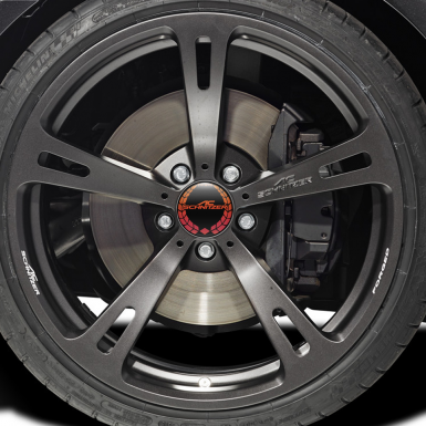 BMW AC Schnitzer Silicone Stickers Wheel Center Cap Black Red
