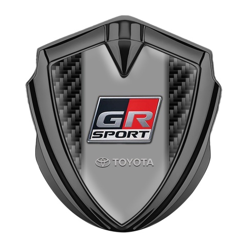 Toyota GR Trunk Emblem Badge Graphite Black Carbon Grey Logo Design