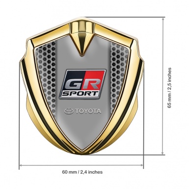 Toyota GR Bodyside Domed Emblem Gold Honeycomb Pattern Sport Edition