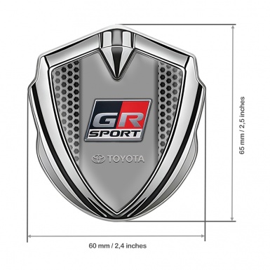 Toyota GR Bodyside Domed Emblem Silver Honeycomb Pattern Sport Edition
