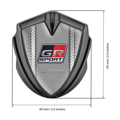 Toyota Metal Emblem Self Adhesive Graphite Industrial Frame Racing Edition