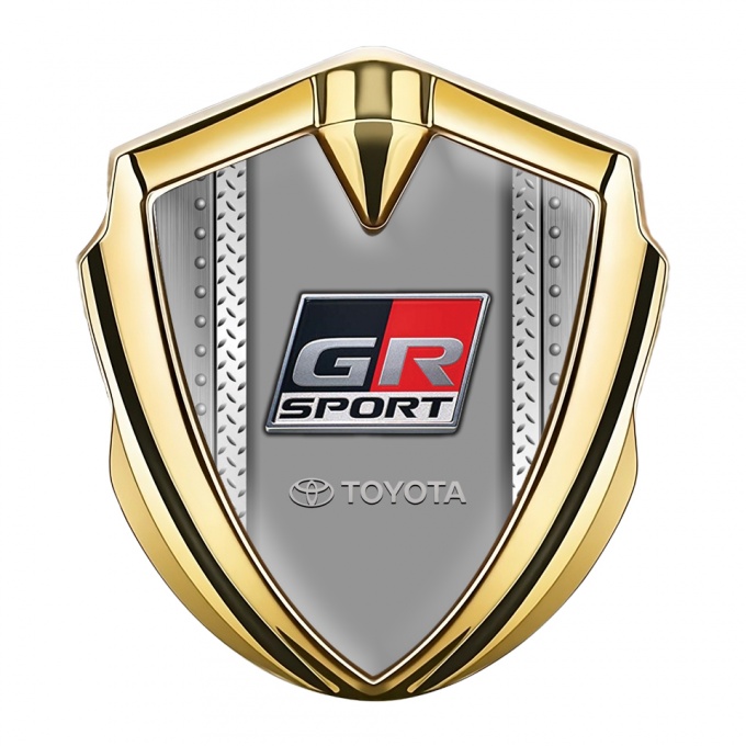 Toyota Metal Emblem Self Adhesive Gold Industrial Frame Racing Edition