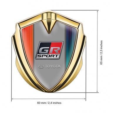 Toyota GR Bodyside Badge Self Adhesive Gold Color Gradient Racing Motif
