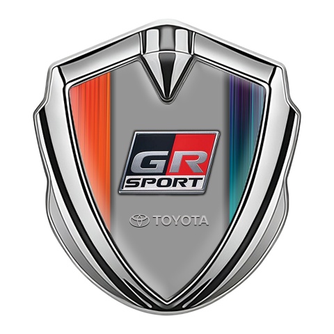 Toyota GR Bodyside Badge Self Adhesive Silver Color Gradient Racing Motif