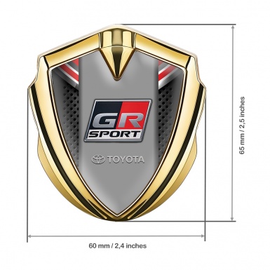 Toyota GR Emblem Trunk Badge Gold Black White Elements Racing Logo