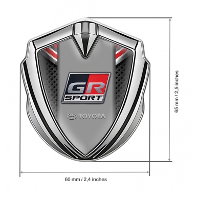 Toyota GR Emblem Trunk Badge Silver Black White Elements Racing Logo