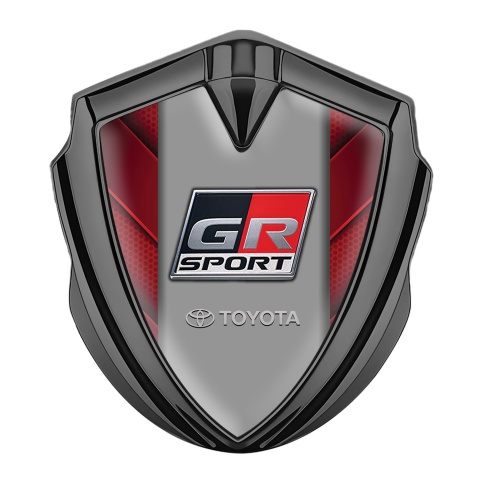 Toyota GR Bodyside Emblem Badge Graphite Crimson Hex Sport Variant