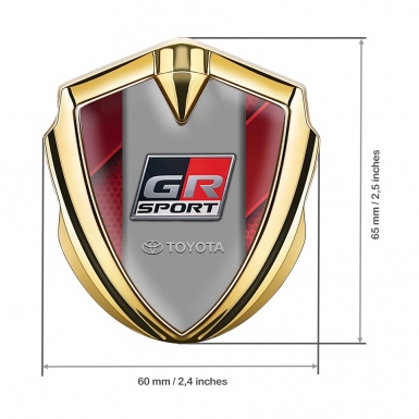 Toyota GR Trunk Emblem Badge Gold Red Plates Frame Racing Edition