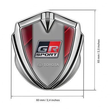 Toyota GR Trunk Emblem Badge Silver Red Plates Frame Racing Edition
