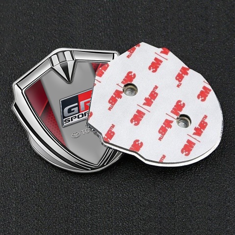 Toyota GR Trunk Emblem Badge Silver Red Plates Frame Racing Edition