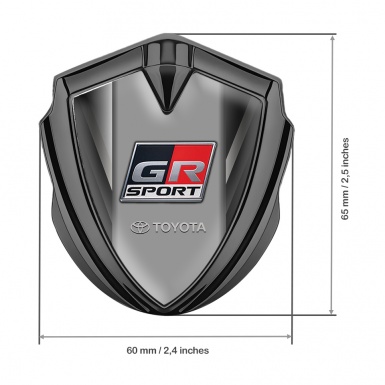Toyota GR Bodyside Domed Emblem Graphite Grey Stripes Frame Sport Motif