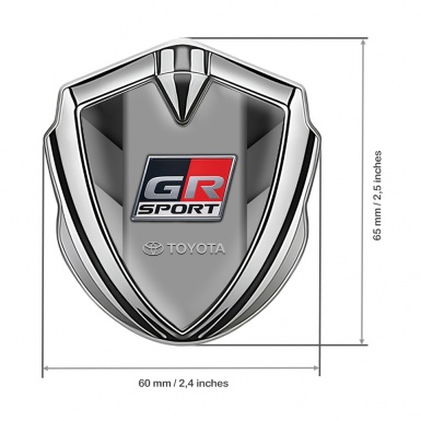 Toyota Bodyside Emblem Self Adhesive Silver Greyscale Sides Sport Logo