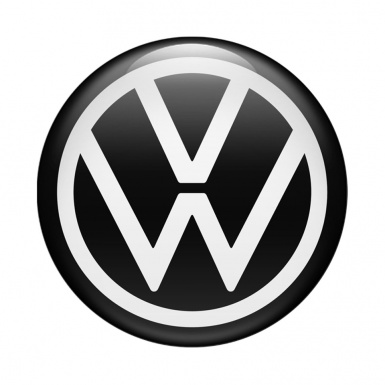 VW Emblem Silicone Sticker New Style Black