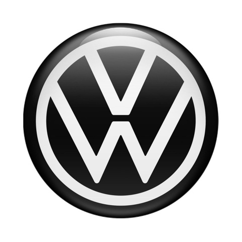 VW Emblem Silicone Sticker New Style Black