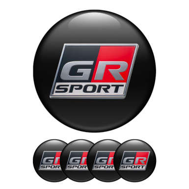 Toyota GR Sport Silicone Stickers Wheel Center Cap Black