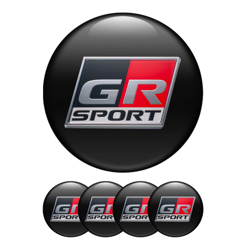 Toyota GR Sport Silicone Stickers Wheel Center Cap Black